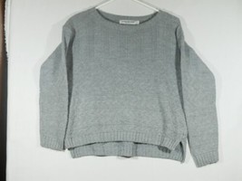 Cotton Emporium Sweater Women&#39;s Large Gray Cropped Acrylic Vintage USA - £7.47 GBP
