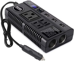 Car Power Inverter 120W Dc 12V 24V To Ac 110V Car Charger Adapter With 3 Ac - £37.10 GBP