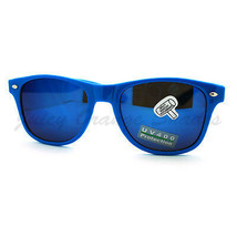 Classic Square Horn Rim Sunglasses Bright Multicolor Mirror Lens - £5.39 GBP+