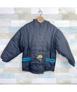 Jacksonville Jaguars Puma Vintage 1/4 Zip Hoodie Jacket Black Nylon Yout... - $79.19