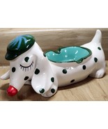 Vintage Kitschy Ceramic Spotted Dog  Ashtray Trinket Dish Dachshund Ador... - £21.50 GBP