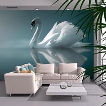 Tiptophomedecor Animal Wallpaper Wall Mural - White Swan - £70.39 GBP+