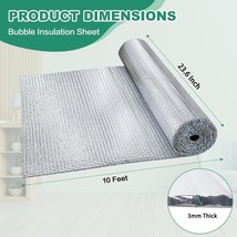 23.6&quot; X 10&#39; Foot Reflective Aluminum Foil Bubble Insulation Sheet Double... - €15,13 EUR