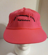 Pratt Community College Hat Pink Kansas Agriculture Vtg - $19.79