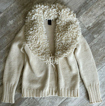 Womens Medium The Limited Acrylic Wool Blend Sweater Shaggy Cowl Collar - £9.93 GBP