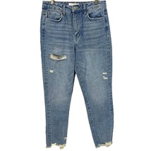 Vervet Rendition Emma Distressed Mom Blue Jeans Ultra High-Rise Cotton 2... - £25.43 GBP