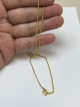 22k solid gold chain for kid necklace  14” - £336.28 GBP