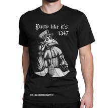 Party Like It&#39;s 1347 Vintage Plague Doctor Men&#39;s Tshirt Medieval Horror Funny Te - £68.17 GBP