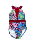 OZone Youth Large Tropical Floral Rhinestone Embellished Gymnastics Leotard - $2,180.56 MXN