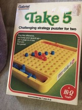Gabriel Take 5 Strategy Puzzler for two 1977 Challenging Game Puzzle Hi-... - £10.17 GBP