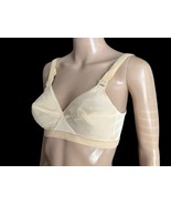 NOS VINTAGE 70s EXQUISITE FORM CONTOUR X BRA 32C BEIGE 100% NYLON ONE SE... - $726.01 MXN