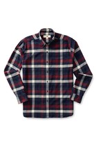 Duck Head shelton plaid cotton flannel sport shirt in BURNT RUSSET - size L - £48.42 GBP