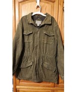 Merona Womens Medium Long Sleeve Corduroy Full Zip Jacket Coat 4 Pockets - $20.17 CAD