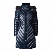 Hunter Women&#39;s Refined Gloss Down Coat Navy Puffer Long Jacket $385, XS,... - £214.15 GBP