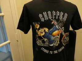 Vtg 2003 Black Popeye Motorcycle Biker Strrong to the Finish Tshirt Adul... - £20.79 GBP