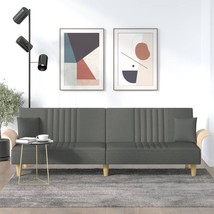 Sofa Bed with Armrests Dark Gray Fabric - $8,045.66 MXN