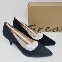 Greaton U Womens Pumps Sz 7.5 M black Faux Suede High Heel Shoes - $27.87