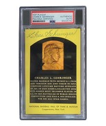 Charlie Gehringer Signed 4x6 Detroit Tigers HOF Plaque Card PSA/DNA 8502... - £69.17 GBP