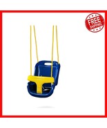 Durable Plastic Infant Swing with Wide Seat Belt - Bright Blue and Yello... - $734.03 MXN