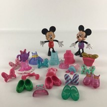 Disney Minnie Mouse Snap N Pose Bow-tique Figures Dolls Dress Shoes Birthday Lot - £23.83 GBP