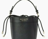 New Kate Spade Cameron Small Bucket Bag Crossbody Leather Black with Dus... - $113.91