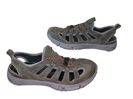 Men&#39;s MERRELL Hydrotrekker Leather Sieve Trail Hiking Shoes Color Olive ... - £26.57 GBP