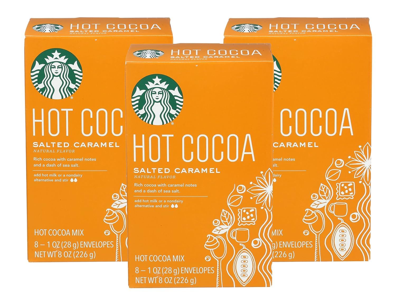 Starbucks Classic Hot Cocoa Salted Caramel, 8 Ounce (Pack Of 3) - $44.99