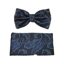 Men's Fancy Bow Tie/Hankie Set By J.Valintin Soft Microfiber Silky JVBT-... - $17.50