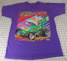 VTG Steve Kinser Racing Purple T-Shirt 1997 Quaker State #11 Sz Large IN... - $39.55