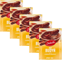 DELECTA instant pudding CHOCOLATE Flavor 5pc/30 servings FREE SHIPPING - $12.86