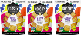 Kooshy Almost Naked Sourdough Bread Non-GMO Croutons, 3-Pack 5 oz. Pouch - £27.85 GBP