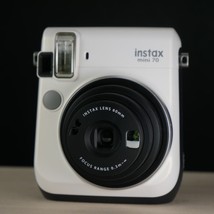 Fujifilm Instax Mini 70 Instant Film Moon White Camera New Batteries TESTED - $69.25
