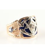 *Vintage Men&#39;s Masonic Ring 10k Two Tone Gold Enamel Size 11.75 - $1,109.91 CAD