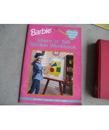 1999 Softcover Book Barbie Learn n Tell Sticker Workbook - £14.02 GBP