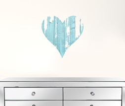 12&quot; Farmhouse Turquoise Large Wooden Heart - £40.34 GBP