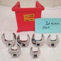 Lot of 6 Assorted Snap-On Drive SAE Open-End Crowfoot Wrench LOT 536 - £92.88 GBP