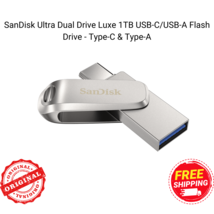 SanDisk Ultra Dual Drive Luxe 1TB USB-C/USB-A Flash Drive - Type-C &amp; Type-A - £76.10 GBP