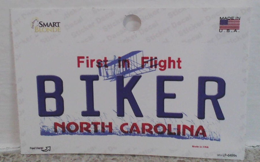 Biker North Carolina - 3&quot;  Decal Sticker - $7.50