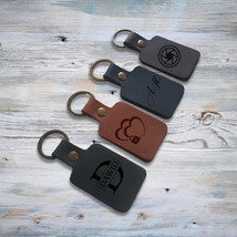 Car Accessories for Women for Men Personalized Custom Leather Keychain  - £19.81 GBP