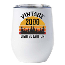 Vintage 2000 Tumbler 22 Years Old 22th Birthday Sunset Retro Wine Cup 12oz Gift - £17.96 GBP