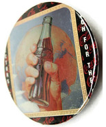 Coca Cola Collectable Bottle Hand Sun Badge Button Pinback Vintage - £15.56 GBP