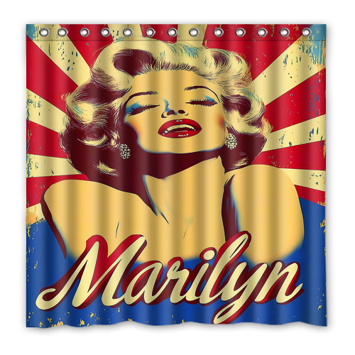 Marilyn Monroe Custom Waterproof Polyester Shower Curtain 4 Size Item image 7