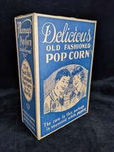 RARE Original 1930s MOONEY&#39;S Old Fashioned Pop Corn Cardboard Box ~ Syra... - £43.96 GBP