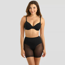 SlimShaper by Miracle Brands Women&#39;s Sheer Booty Lift Shortie Black Size... - $9.89