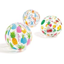 Inflatable Beach Balls, 20&quot; Lively Print Summer Water Toys - 3 Pieces - $16.12
