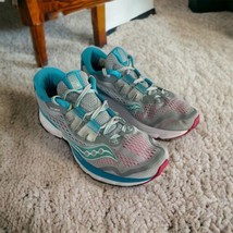 Saucony Women Shoe Size 9.5 Zealot ISO 3 Women&#39;s Grey/Teal/Pink Running ... - £32.01 GBP