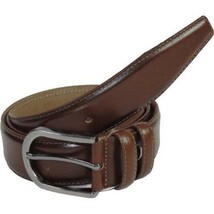 Men Brown Genuine Leather Belt PIERO ROSSI Turkey Soft Full Grain #Brown-B image 4