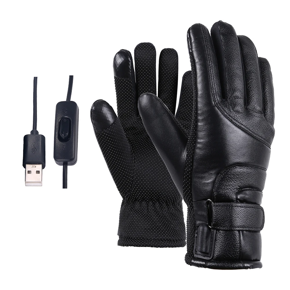 Heated Gloves Rechargeable USB Hand Warmer Electric Heating Gloves Winter Cyclin - $37.14