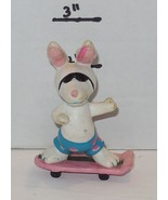 Vintage 1989 Applause Beach Bunnies Skateboarding Bunny Rabbit PVC Figur... - £10.92 GBP