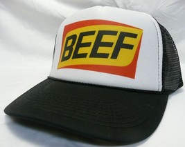 BEEF Trucker Hat mesh Hat Snapback Hat black New unworn - $17.56